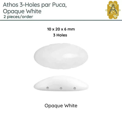Athos 3-Holes par Puca, 2 pieces, White & Crystal - The Argus Collection