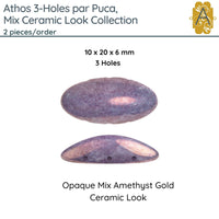 Athos 3-Holes par Puca, 2 pieces, Mix Ceramic Look Collection, 4 Colors - The Argus Collection