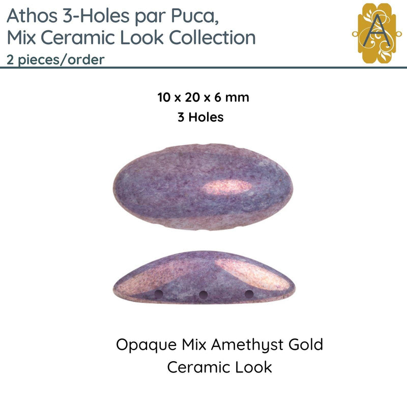 Athos 3-Holes par Puca, 2 pieces, Mix Ceramic Look Collection, 4 Colors - The Argus Collection