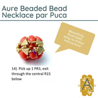 Aure Beaded Bead Necklace Pattern par Puca - The Argus Collection