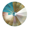 Brilliance Crystal Rivolis, 1122, 14mm, Army Green Delite - The Argus Collection
