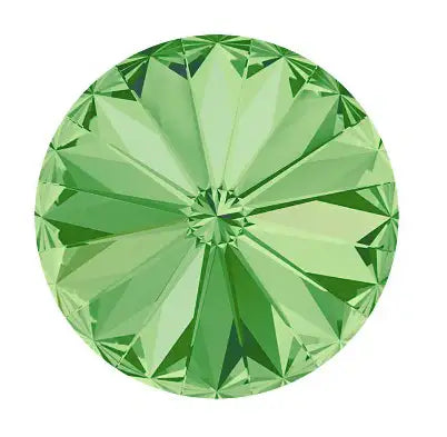 Brilliance Crystal Rivolis, 1122, 14mm, Peridot - The Argus Collection