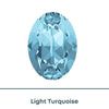 Brilliance Crystal, 4120 (14x10mm) Oval Faceted Fancy Stones, Light Turquoise