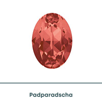 Brilliance Crystal, 4120 (14x10mm) Oval Faceted Fancy Stones, Padparadscha