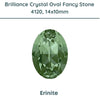 Brilliance Crystal, 4120 (14x10mm) Oval Faceted Fancy Stones, Erinite