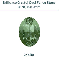 Brilliance Crystal, 4120 (14x10mm) Oval Faceted Fancy Stones, Erinite