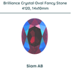 Brilliance Crystal, 4120 (14x10mm) Oval Faceted Fancy Stones, Siam AB