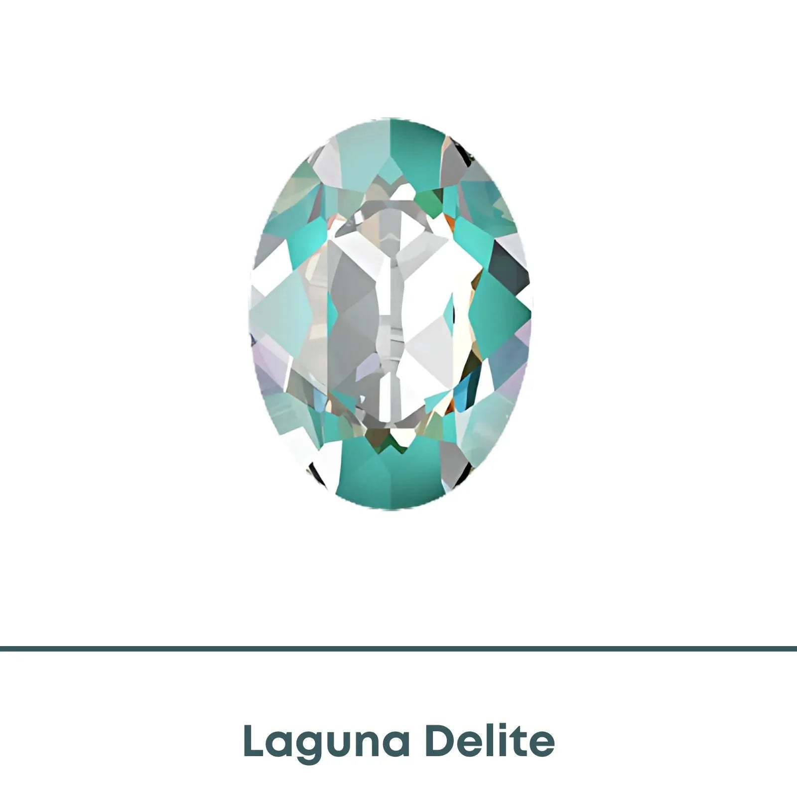 Brilliance Crystal, 4120 (14x10mm) Oval Faceted Fancy Stones, Laguna Delite - The Argus Collection