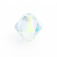 Crystal AB 2x 6mm crystal bicone