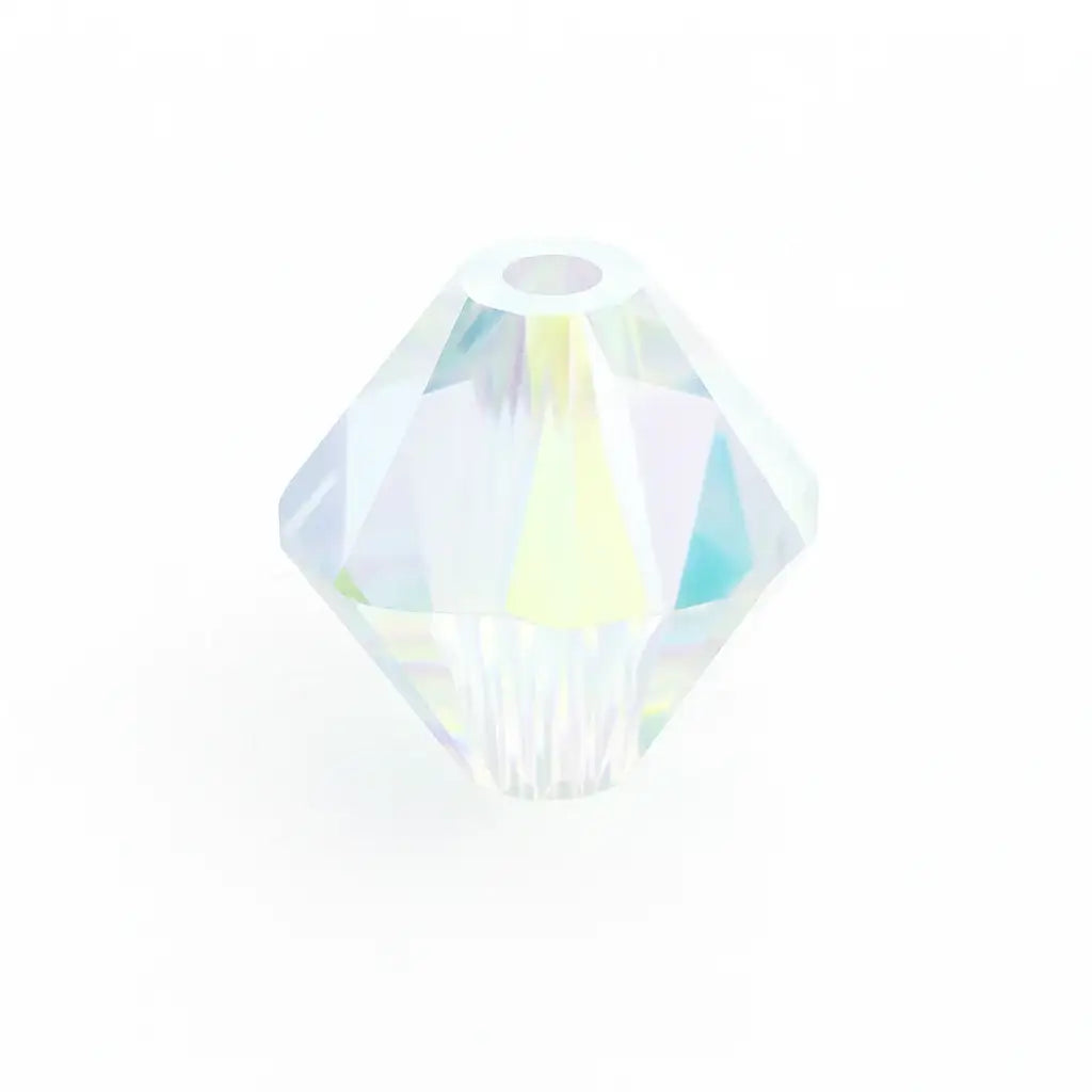Crystal AB 2x 6mm crystal bicone