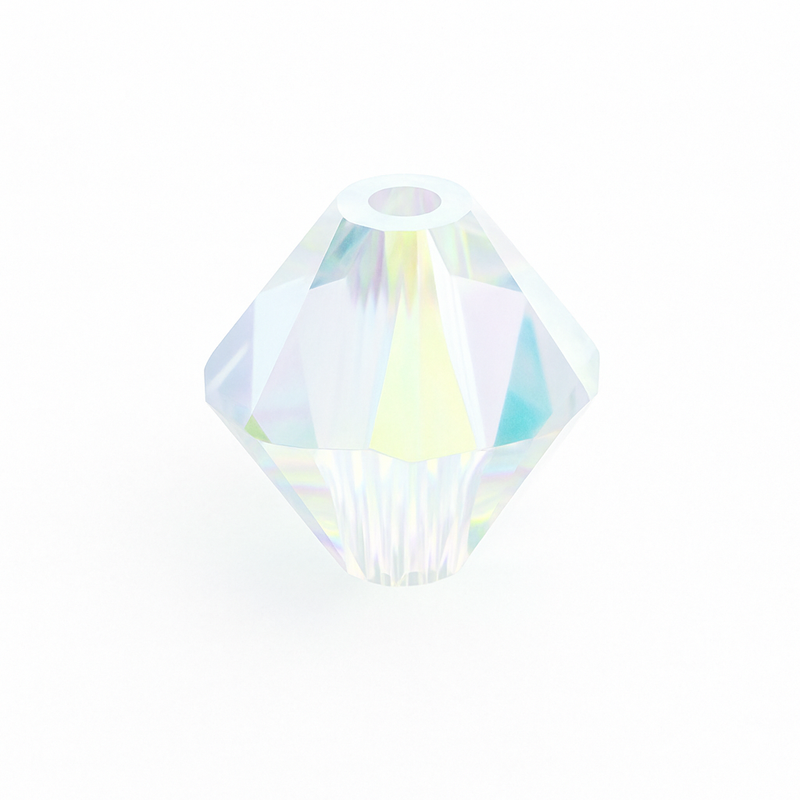 Crystal AB 2x 6mm crystal bicone