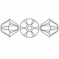 Brilliance Crystal Bicones 5328, 4mm, Light Sapphire