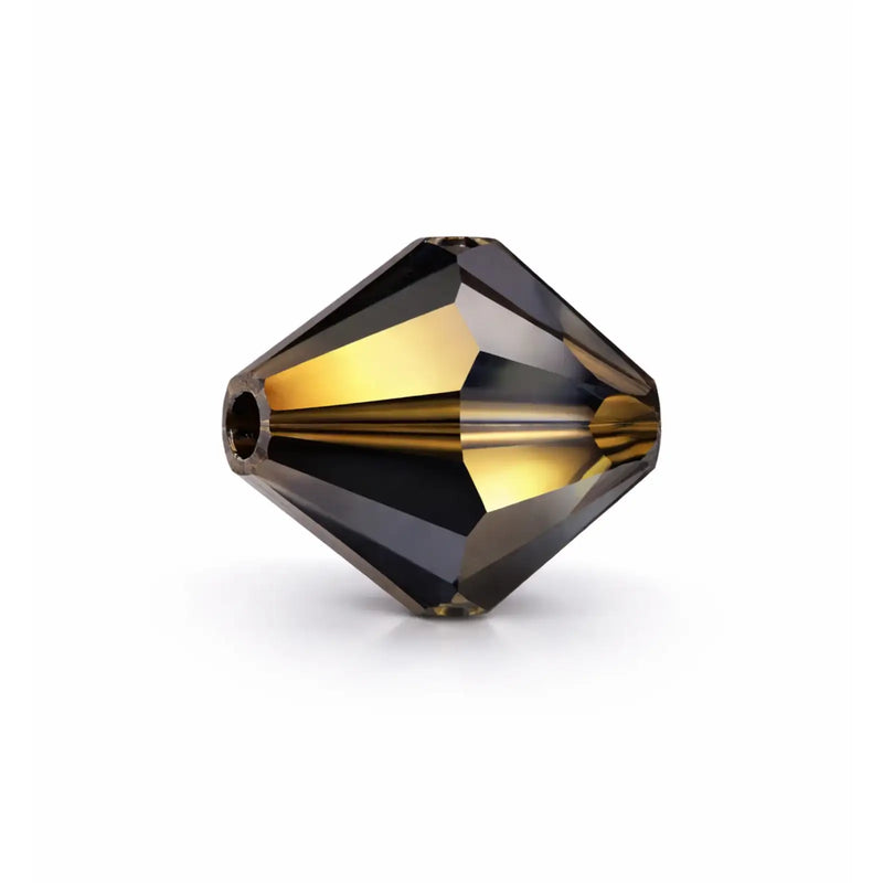 Brilliance Austrian Crystal Bicones 5328, 4mm, Dark Indigo Brandy Coated - Brilliance Austrian Crystal Bicones 5328, 4mm, Dark Indigo Brandy Coated - 12 Pieces , The Argus Collection