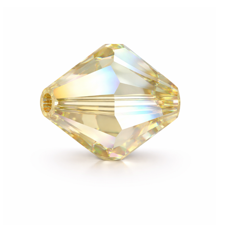 Brilliance Austrian Crystal Bicones 5328, 4mm, Crystal Verde - Brilliance Austrian Crystal Bicones 5328, 4mm, Crystal Verde - 12 Pieces , The Argus Collection