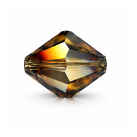 Brilliance Austrian Crystal Bicones 5328, 4mm, Volcano Coated - Brilliance Austrian Crystal Bicones 5328, 4mm, Volcano Coated - 12 Pieces , The Argus Collection