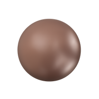 Brilliance crystal velvet brown pearl, round bead