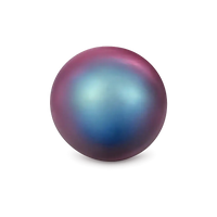 Multicolored pearl on a white background