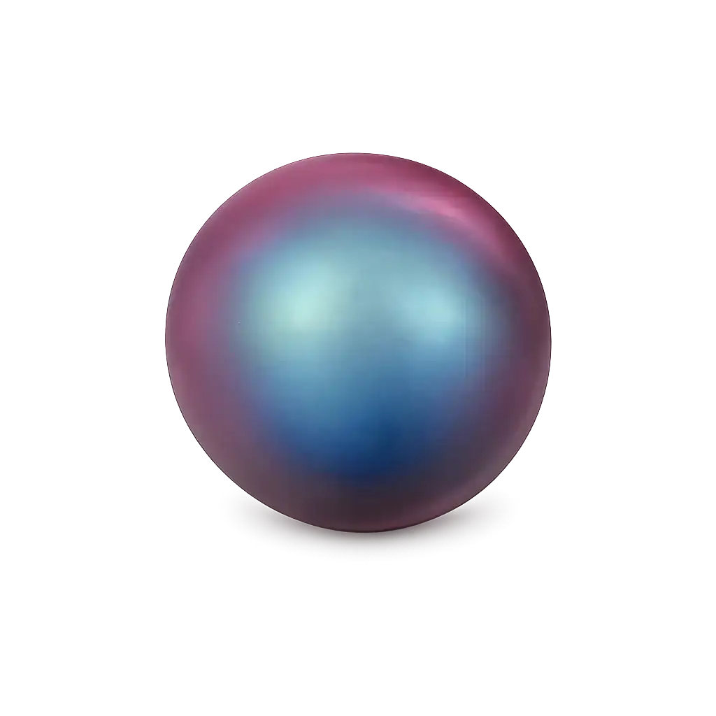 Multicolored pearl on a white background