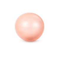 Single peach-colored pearl on a white background