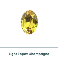 Brilliance Crystal, 4120 (18x13mm) Fancy Stones, Custom Coated, Lt. Topaz Champagne - The Argus Collection