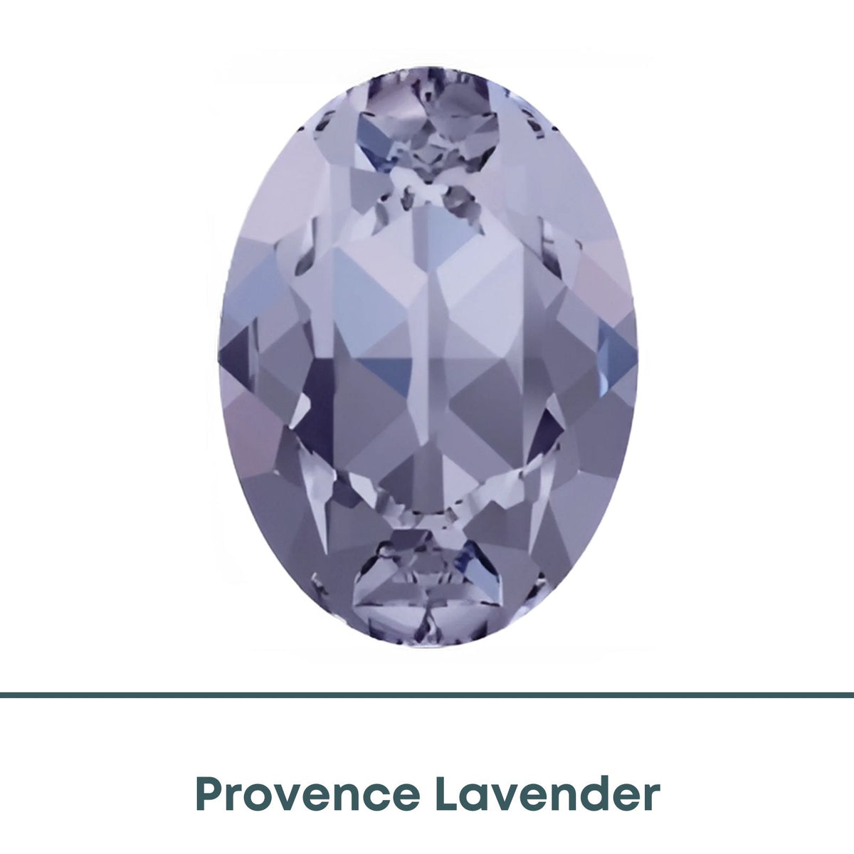 Brilliance Crystal 4120, Faceted Oval Fancy Stones, (14x10mm) Provence Lavender - The Argus Collection