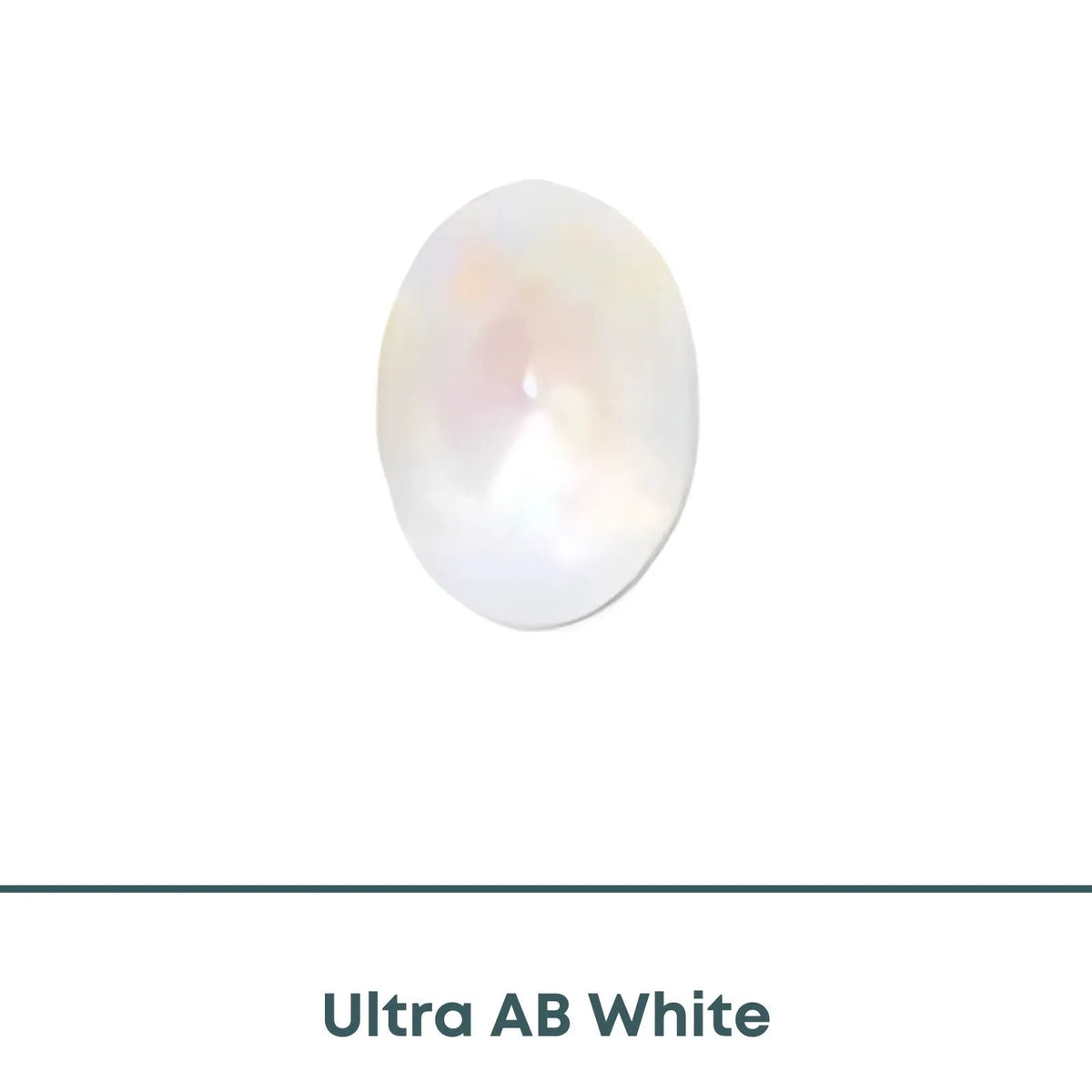 Brilliance Crystal, 4120 Fancy Stones (18x13mm), Custom Coated, Ultra AB White - The Argus Collection