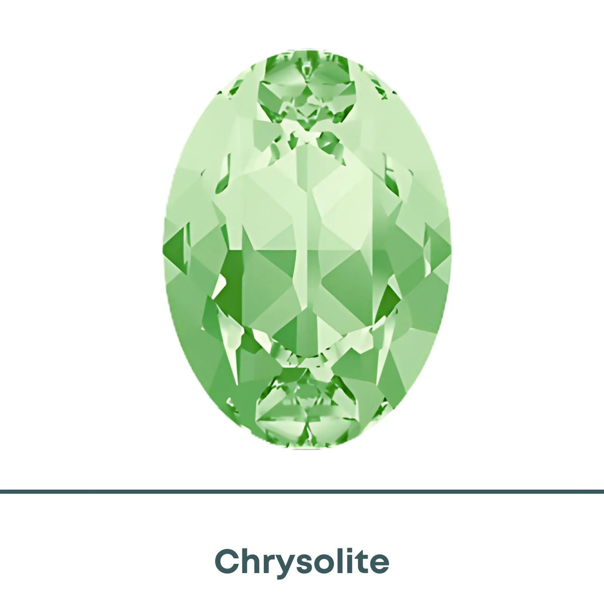 Brilliance Crystal, 4120 (18x13mm) Oval Fancy Stones, Chrysolite - The Argus Collection