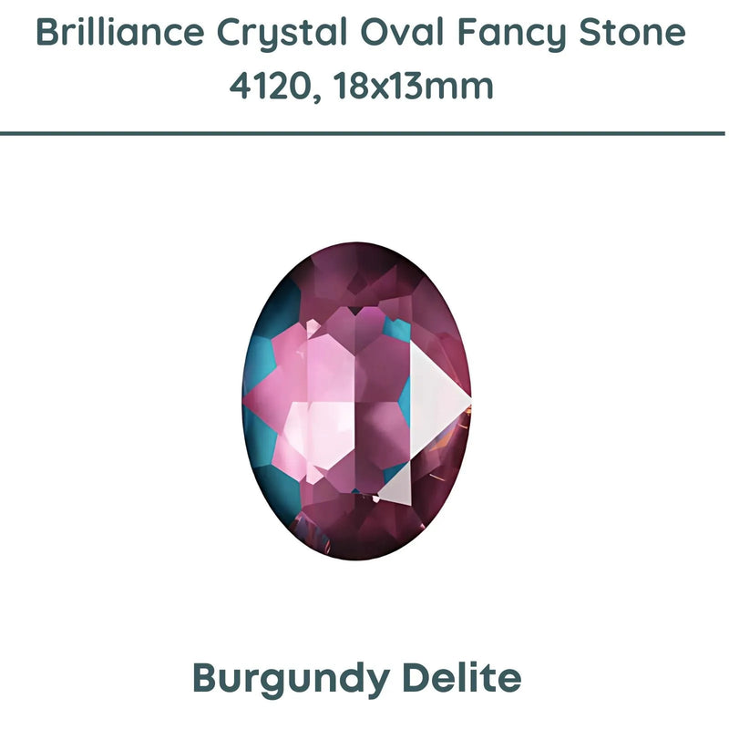 Brilliance Crystal, 4120 (18x13mm) Fancy Stones, Burgundy Delite - The Argus Collection