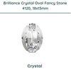 Brilliance Crystal, 4120 (18x13mm) Oval Fancy Stones, Crystal - The Argus Collection