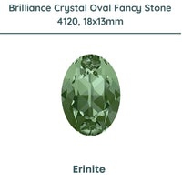 Brilliance Crystal, 4120 (18x13mm) Oval Fancy Stones, Erinite - The Argus Collection