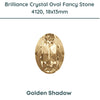 Brilliance Crystal, 4120 (18x13mm) Oval Fancy Stones, Golden Shadow - The Argus Collection