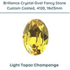 Brilliance Crystal, 4120 (18x13mm) Fancy Stones, Custom Coated, Lt. Topaz Champagne - The Argus Collection