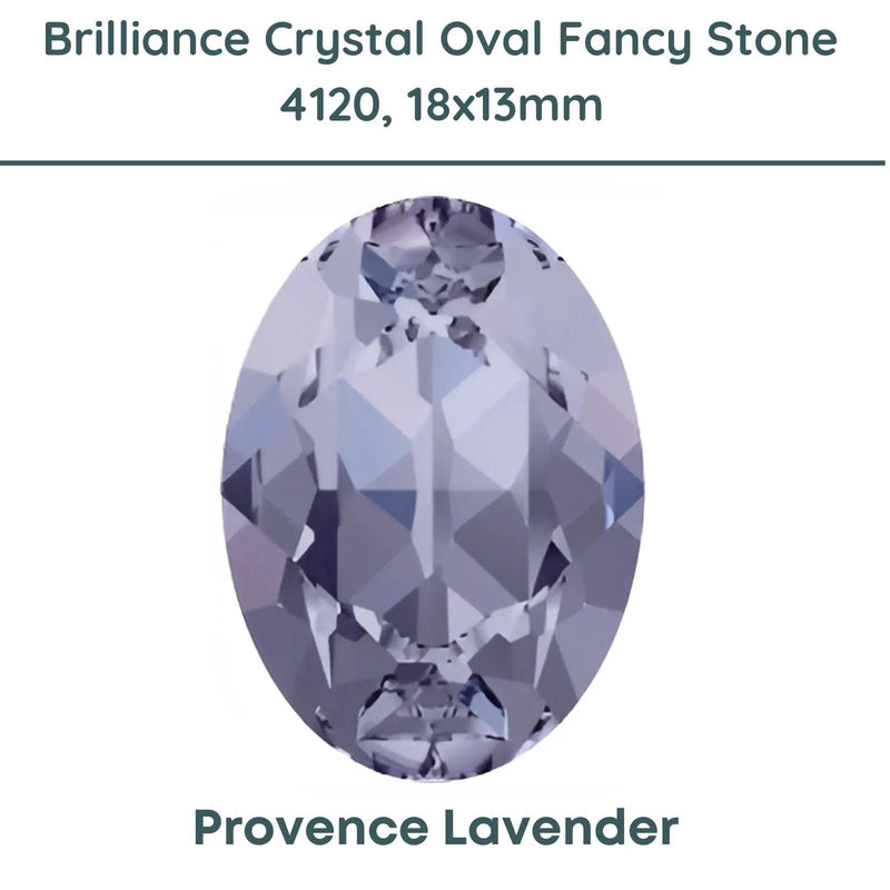 Brilliance Crystal, 4120 (18x13mm) Oval Fancy Stones, Provence Lavender - The Argus Collection