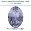 Brilliance Crystal 4120, Faceted Oval Fancy Stones, (14x10mm) Provence Lavender - The Argus Collection