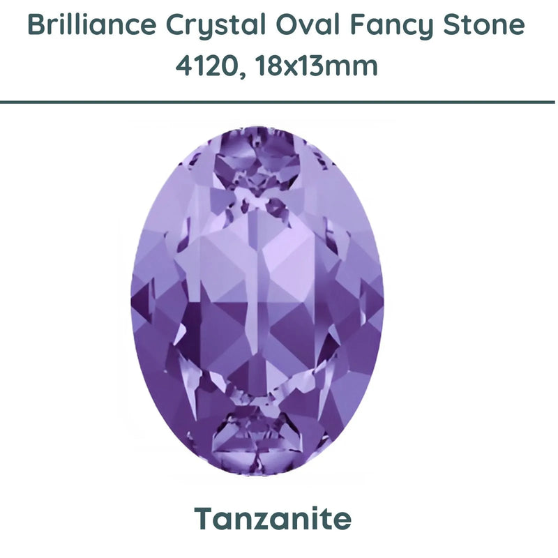 Brilliance Crystal, 4120 (18x13mm) Fancy Stones, Tanzanite - The Argus Collection