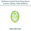 Brilliance Crystal 4120, Fancy Stones, (18x13mm), Custom Coated, Ultra AB Lime - The Argus Collection