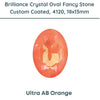 Brilliance Crystal, 4120, Fancy Stones, (18x13mm), Custom Coated, Ultra AB Orange - The Argus Collection