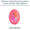 Brilliance Crystal, 4120, Fancy Stones, (18x13mm) Custom Coated, Ultra AB Pink - The Argus Collection