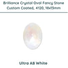 Brilliance Crystal, 4120 Fancy Stones (18x13mm), Custom Coated, Ultra AB White - The Argus Collection