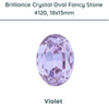 Brilliance Crystal, 4120 (18x13mm) Oval Fancy Stones, Violet - The Argus Collection