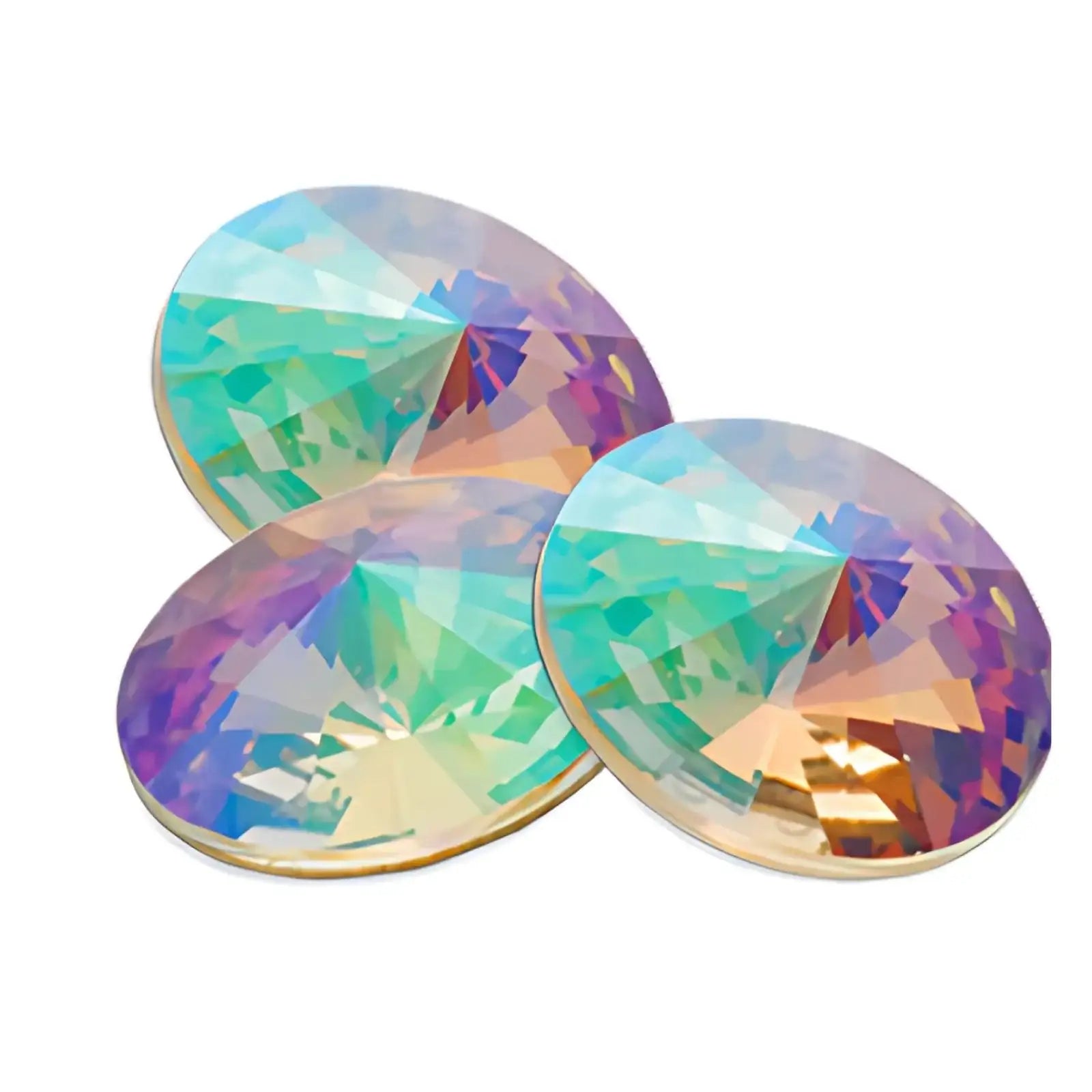 Brilliance Crystal Rivolis, 1122, 12mm, Purple Haze on Crystal - The Argus Collection