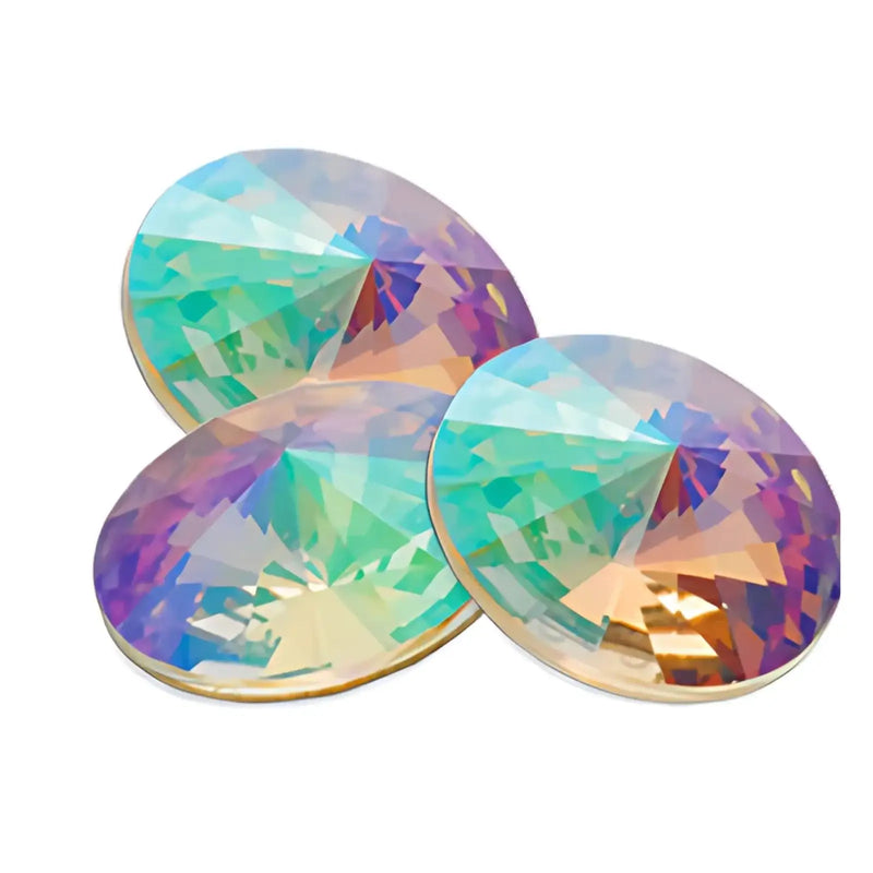 Brilliance Crystal Rivolis, 1122, 12mm, Purple Haze on Crystal - The Argus Collection