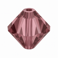 6mm antique pink crystal bicone