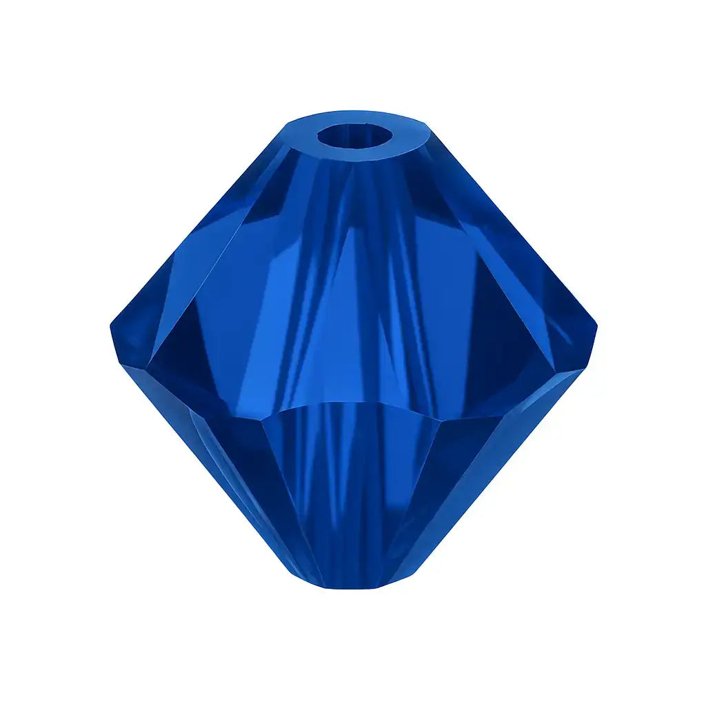 Brilliance Crystal Bicones 5328, 6mm, Sapphire - The Argus Collection
