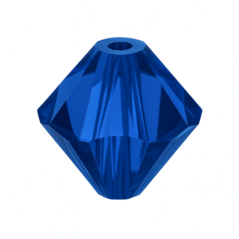 Brilliance Crystal Bicones 5328, 6mm, Sapphire - The Argus Collection