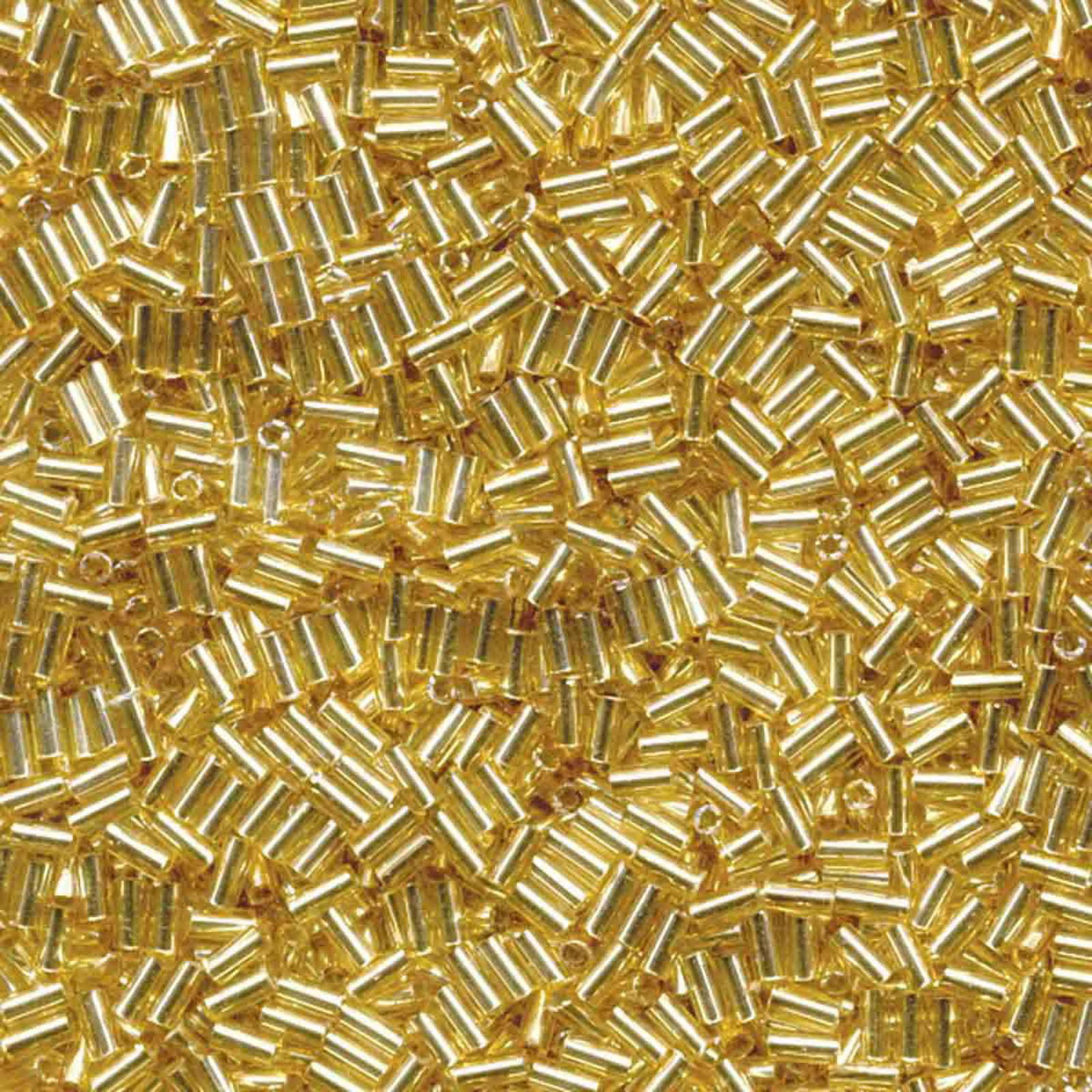 Miyuki Bugles #1 Size, 3mm, BGL1-003, Silver Lined Gold, 10g