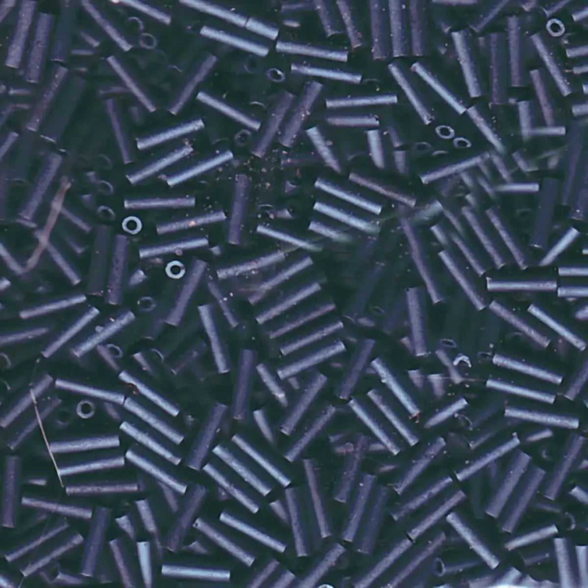 Miyuki Bugles #2 Size, 6mm, BGL2-2001, Matte Gunmetal, 10g - The Argus Collection