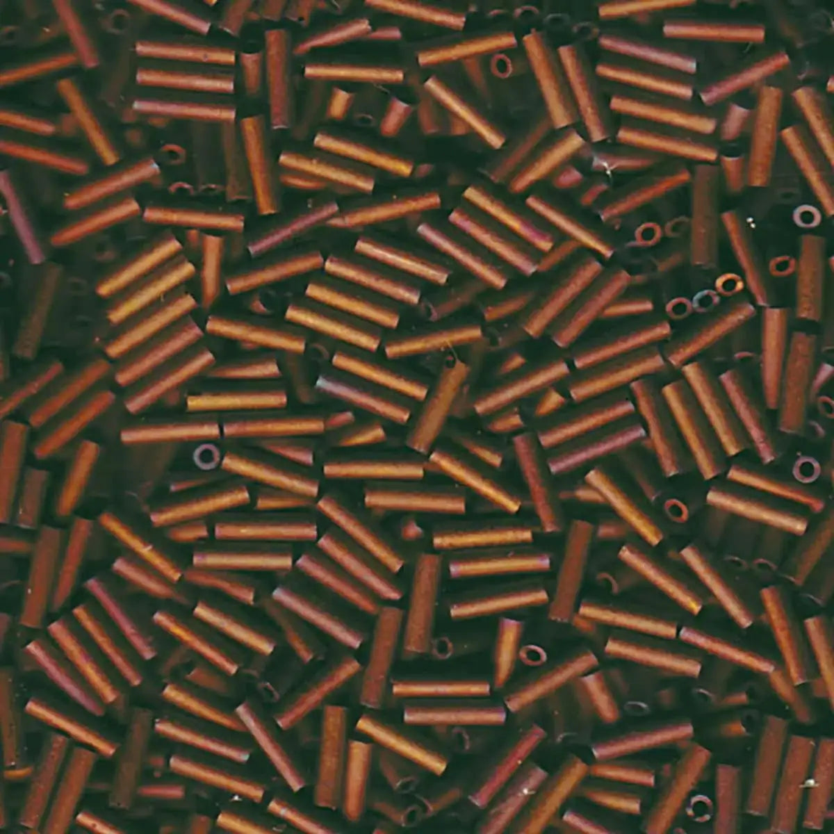 Miyuki Bugles #2 Size, 6mm, BGL2-2005, Matte Metallic Dark Raspberry, 10g - The Argus Collection