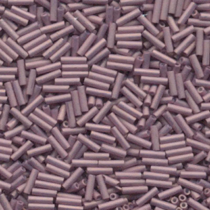 Miyuki Bugles #2 Size, 6mm, BGL2-2034, Matte Antique Rose, 10g - The Argus Collection