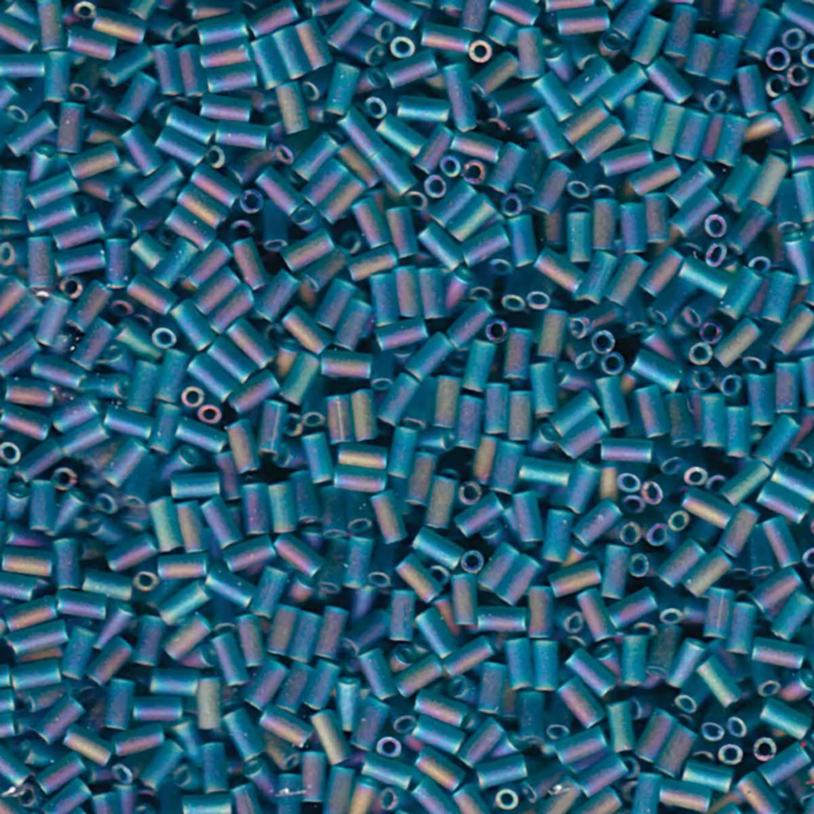 Miyuki Bugles #1 Size, 3mm, BGL1-2405FR, Matte Transparent Teal AB, 10g